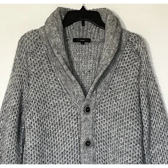 New Filippo Novelli Gray Alpaca Wool Knit Button Cardigan Sweater - Italy - Picture 3 of 7